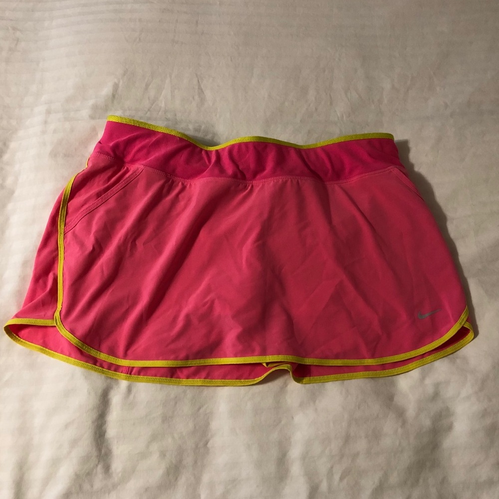 Hot Pink Nike Tennis skirt/Running shorts